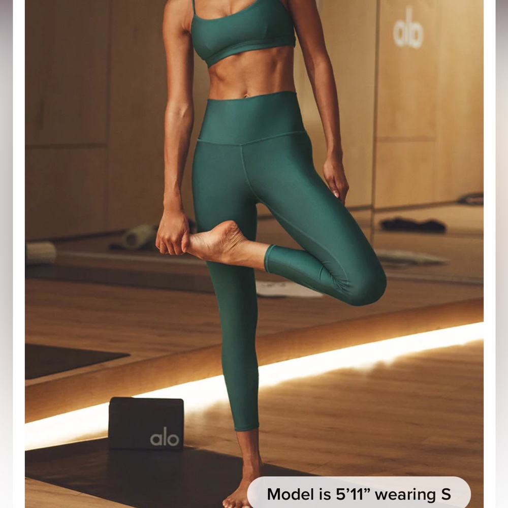 ALO Yoga High-Waist Emerald Green Leggings